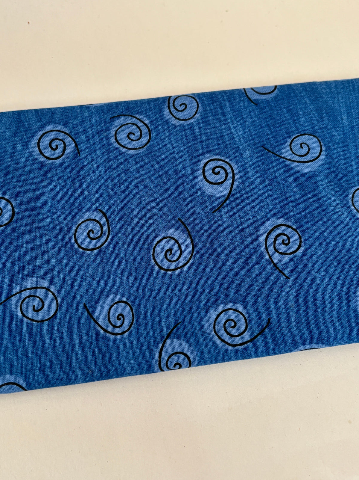 Blue Spiral Patchwork Quilting Fabric