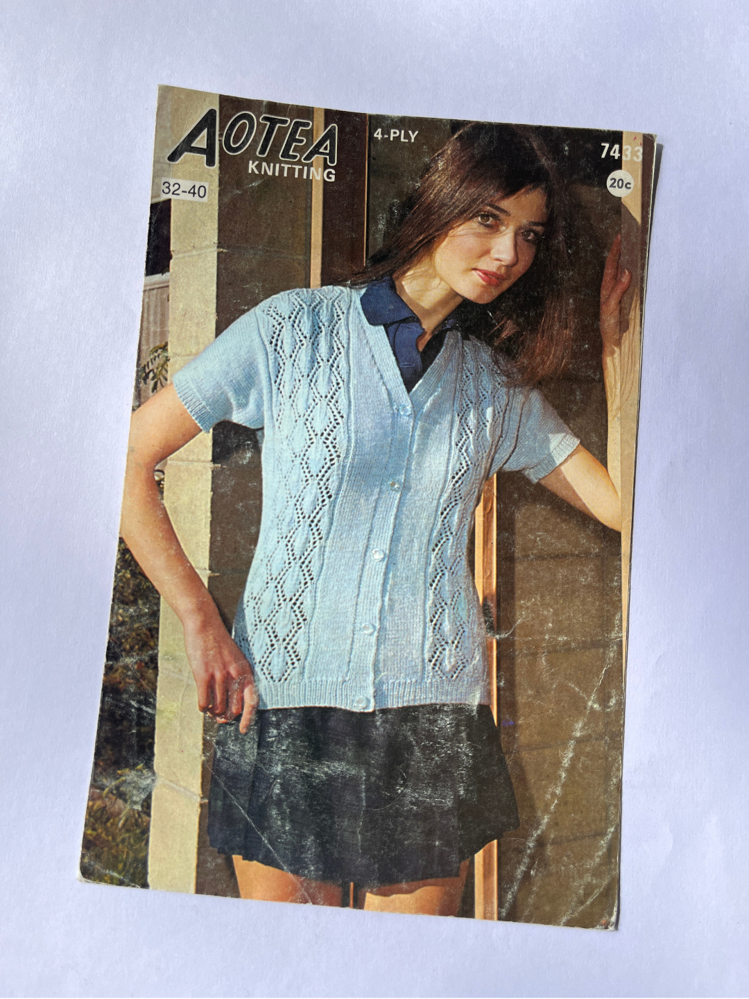 Vintage Lacy Short-Sleeve Cardigan Knitting Pattern