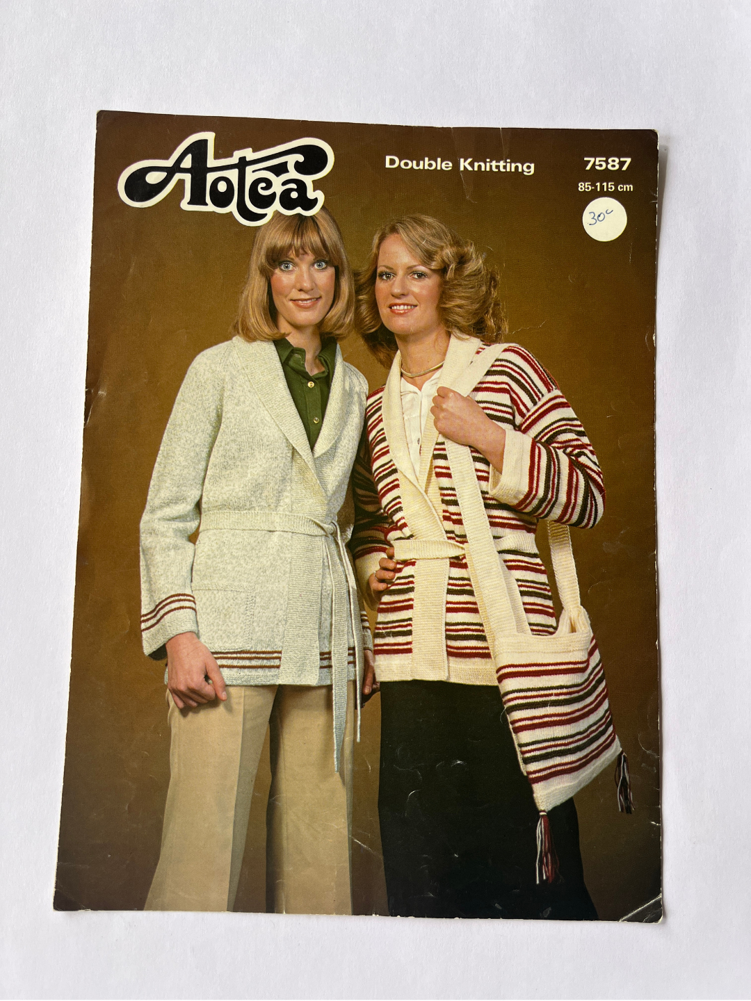 Vintage Striped Cardigan Knitting Pattern