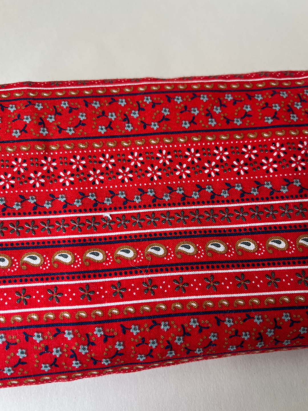 Red Floral Patchwork Quilt Fabric