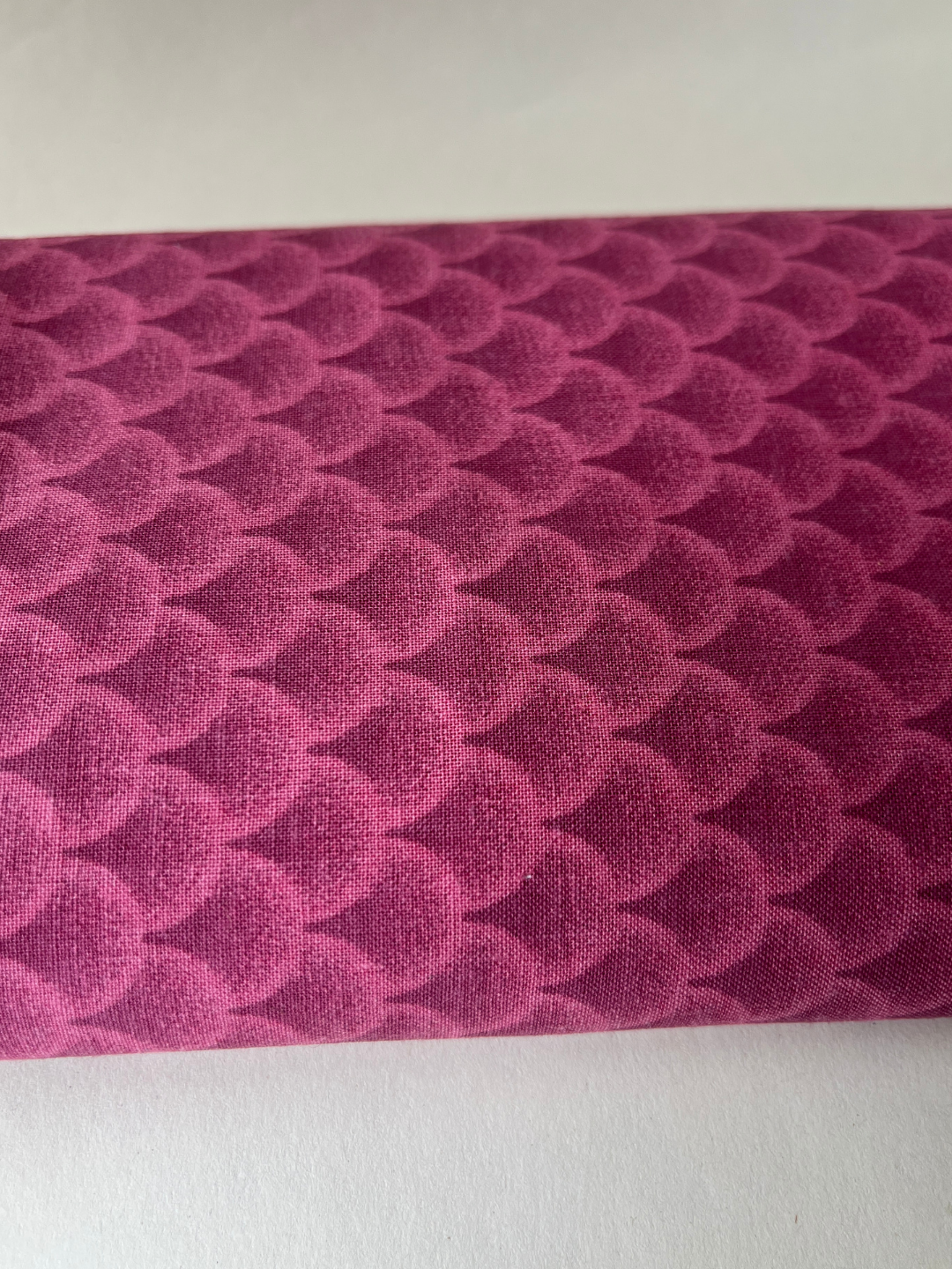 Pink Vintage Scallop Patchwork Quilt Fabric