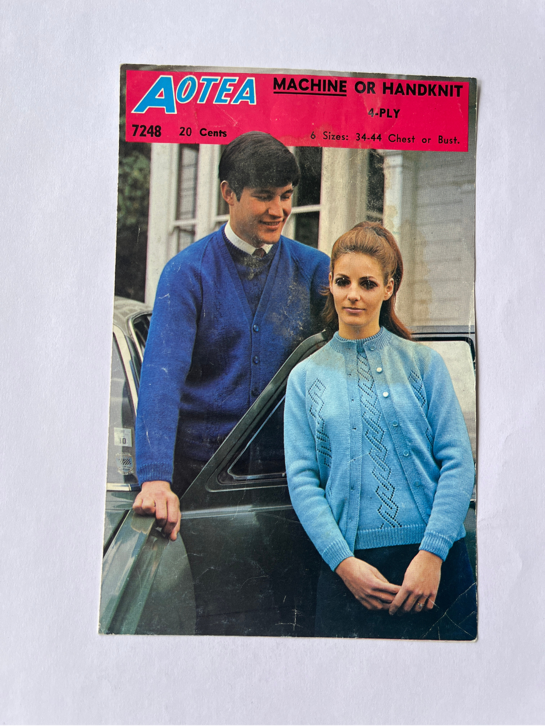 Vintage His & Hers Button Up Cardigan Knitting Pattern