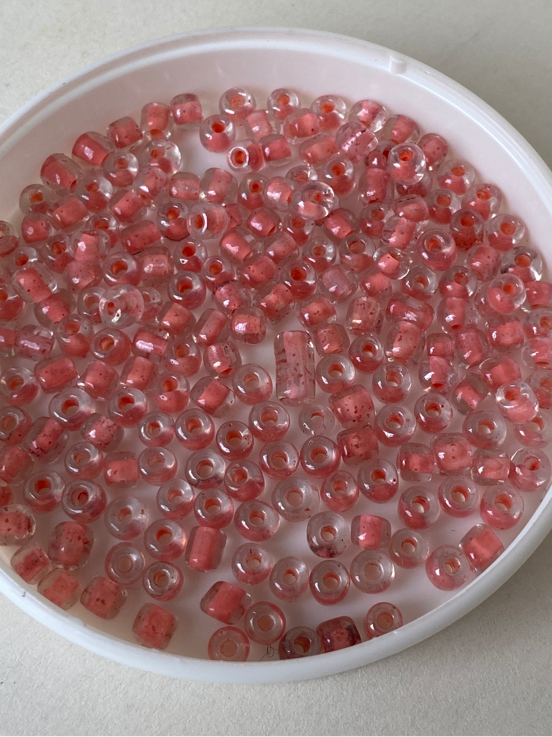 Pink & Clear Small Seed Beads for Jewellery Making – Pre-Loved