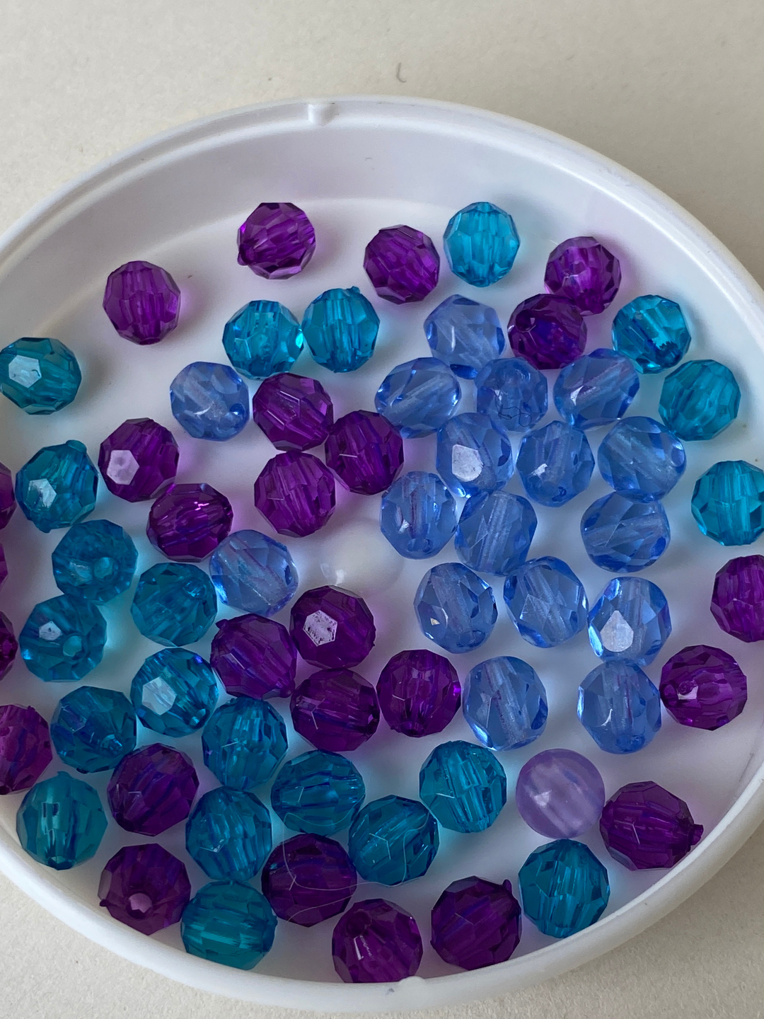 Blue & Purple Faceted Beads for Jewellery Making – Pre-Loved