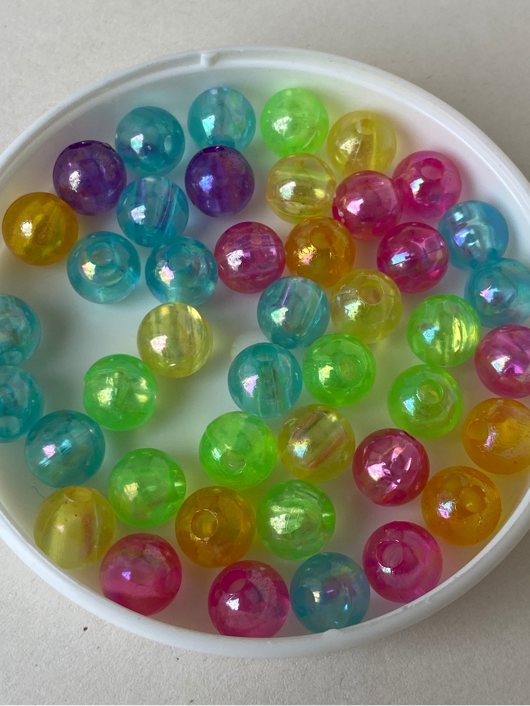 Rainbow Transparent Faceted Beads for Jewellery Making – Pre-Loved