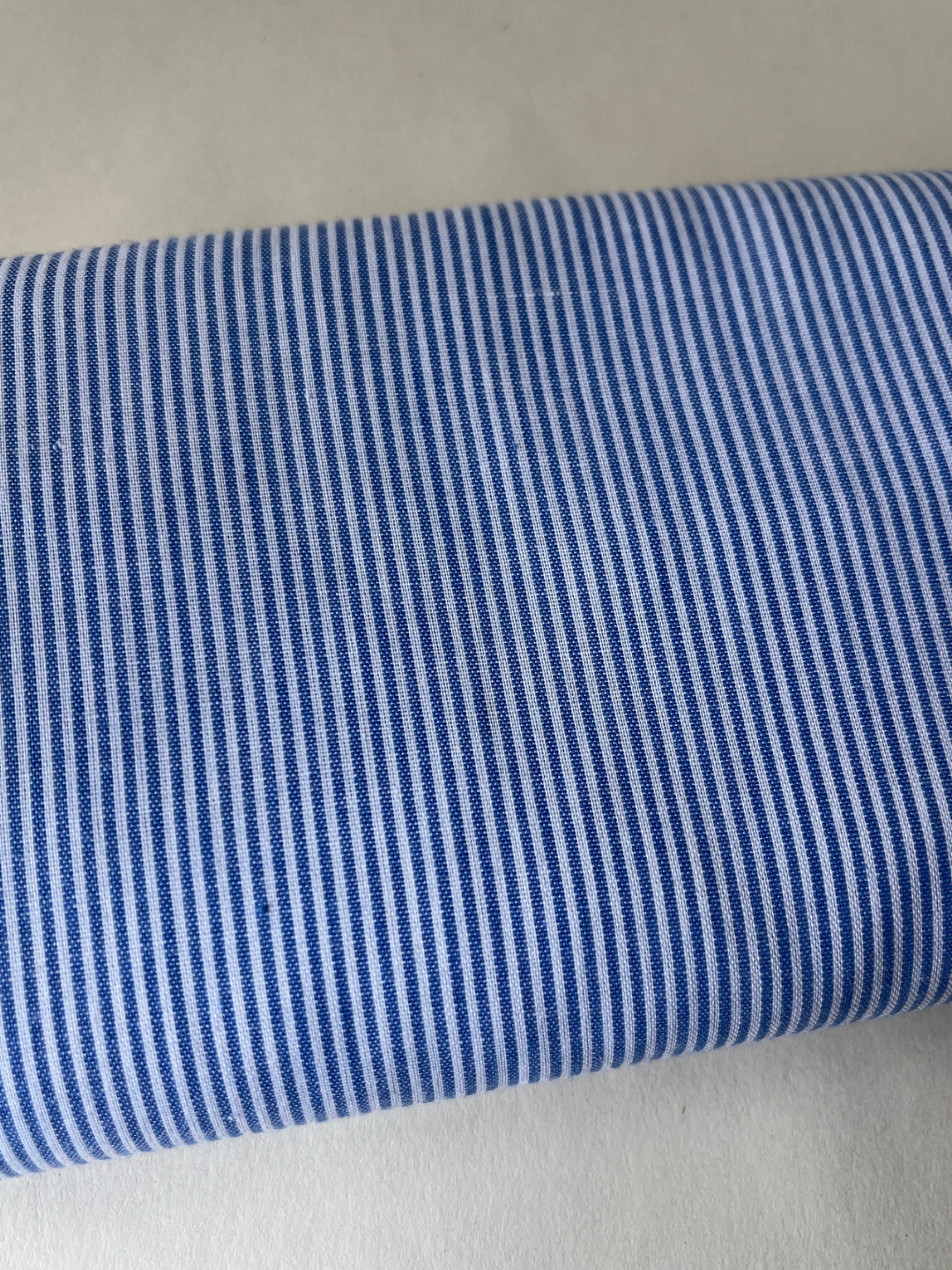 Blue and White Striped Patchwork Quilt Fabric