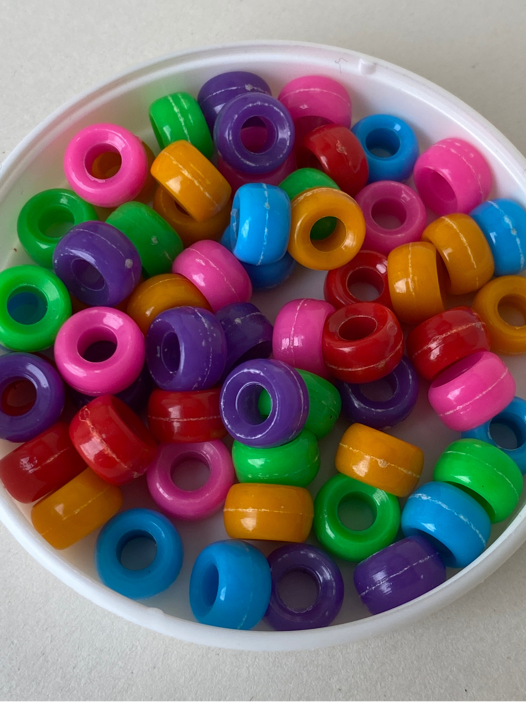 Bright Rainbow Large Hole Pony Beads for Crafts – Pre-Loved