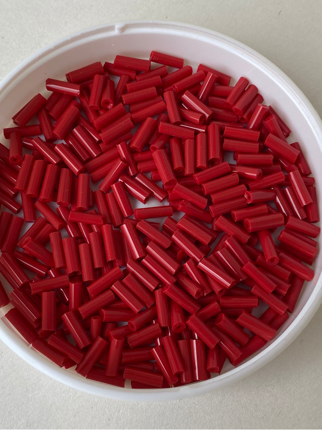Red Bugle Beads for Jewellery Making & Embroidery – Pre-Loved
