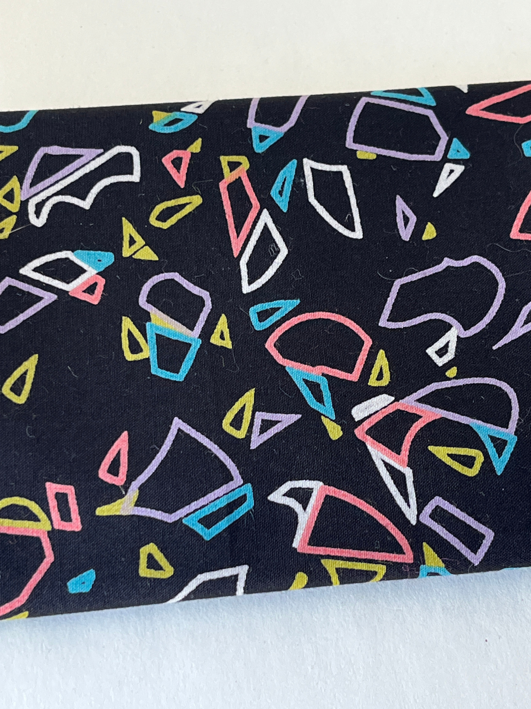 80s Geometric Shapes Patchwork Quilt Fabric