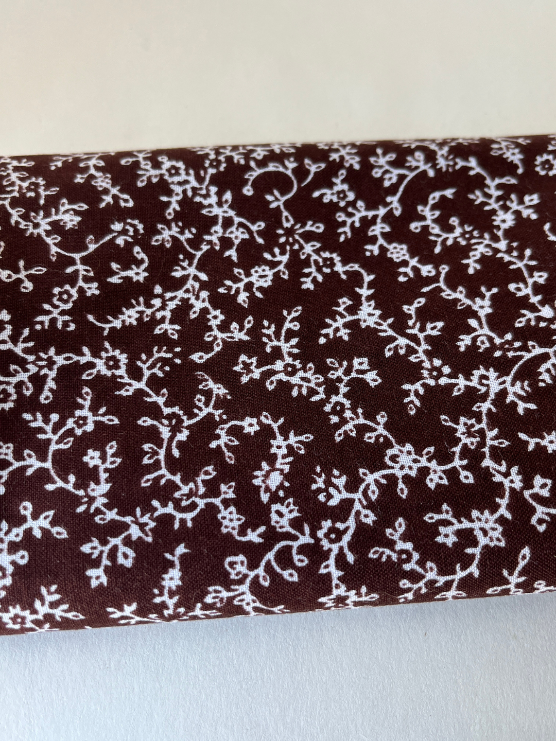 Brown Floral Patchwork Quilt Fabric