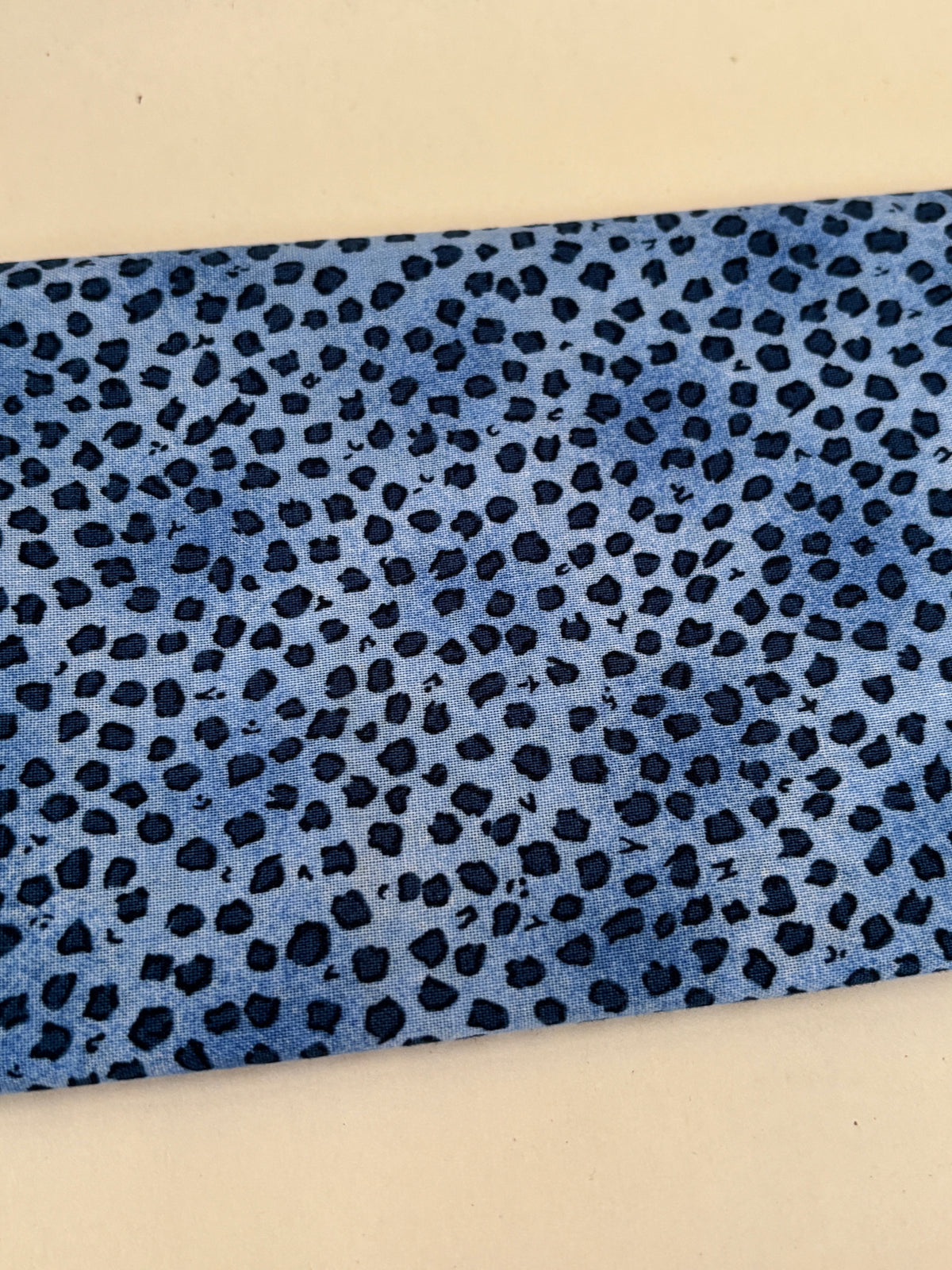 Blue Leopard Print Patchwork Quilting Fabric