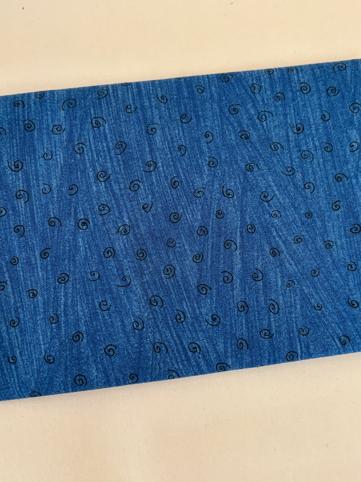 Small Blue Spiral Patchwork Quilting Fabric