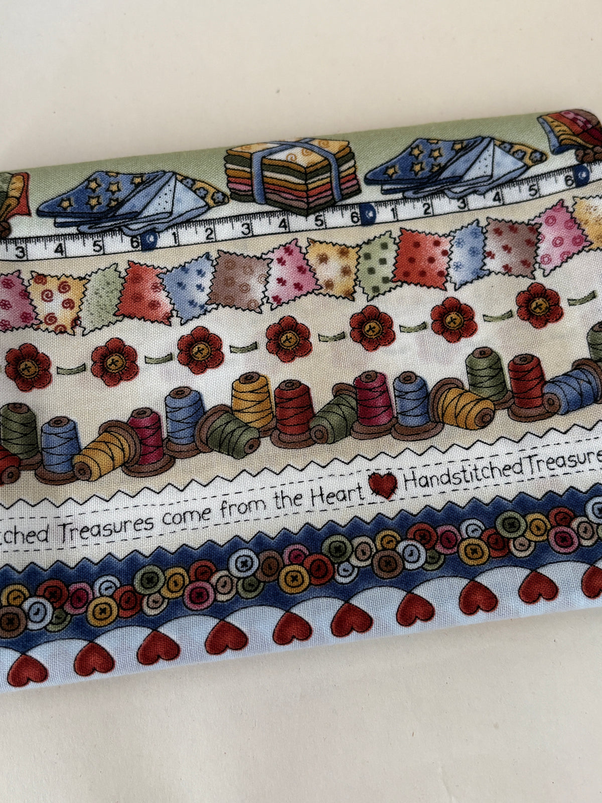 Handstitched Treasures Patchwork Quilting Fabric