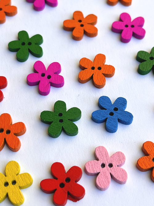 Colourful Flower Buttons image 0