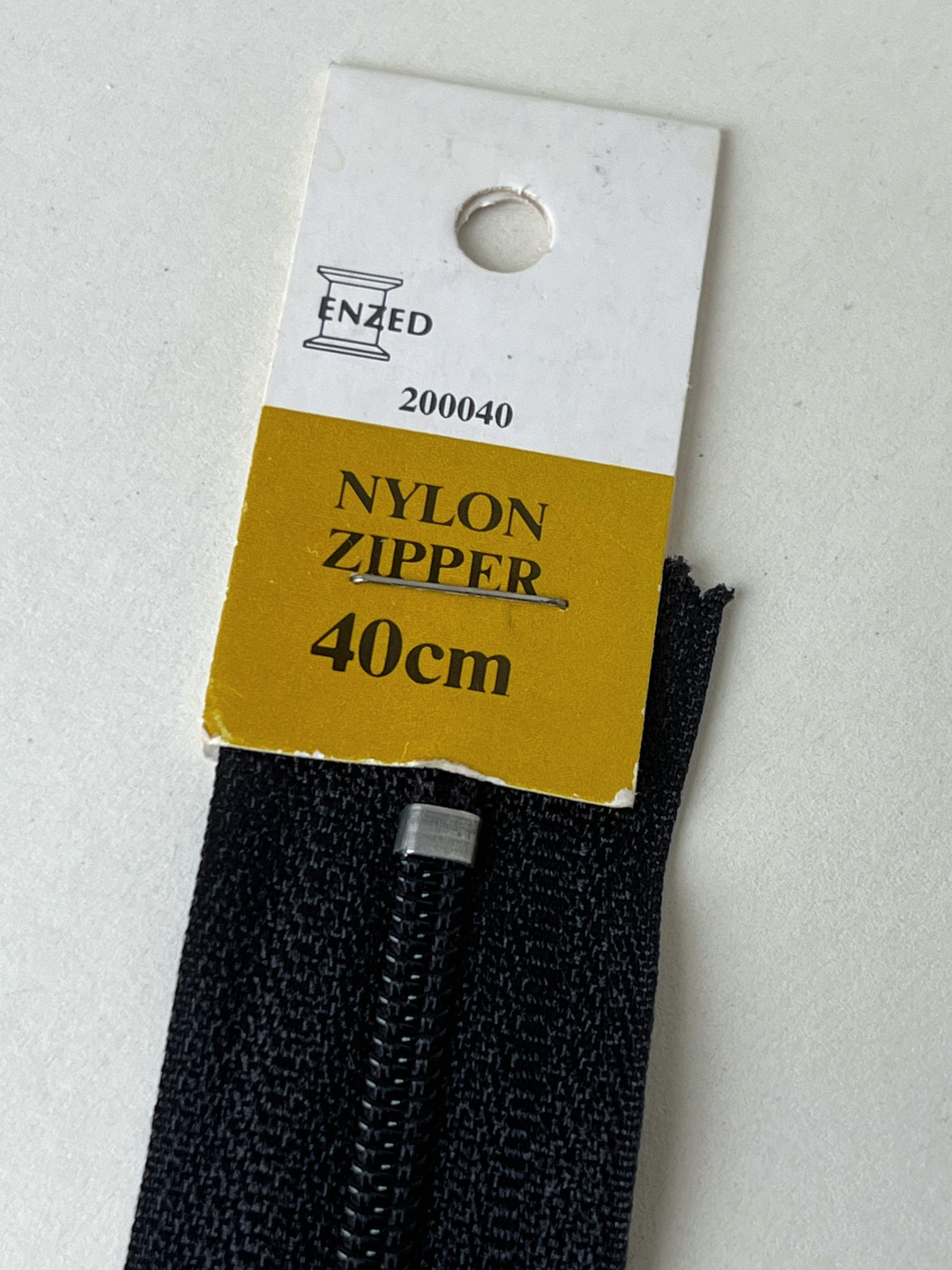 Black Nylon Zipper