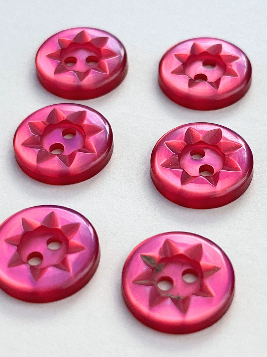 Pink Star Vintage Buttons image 0