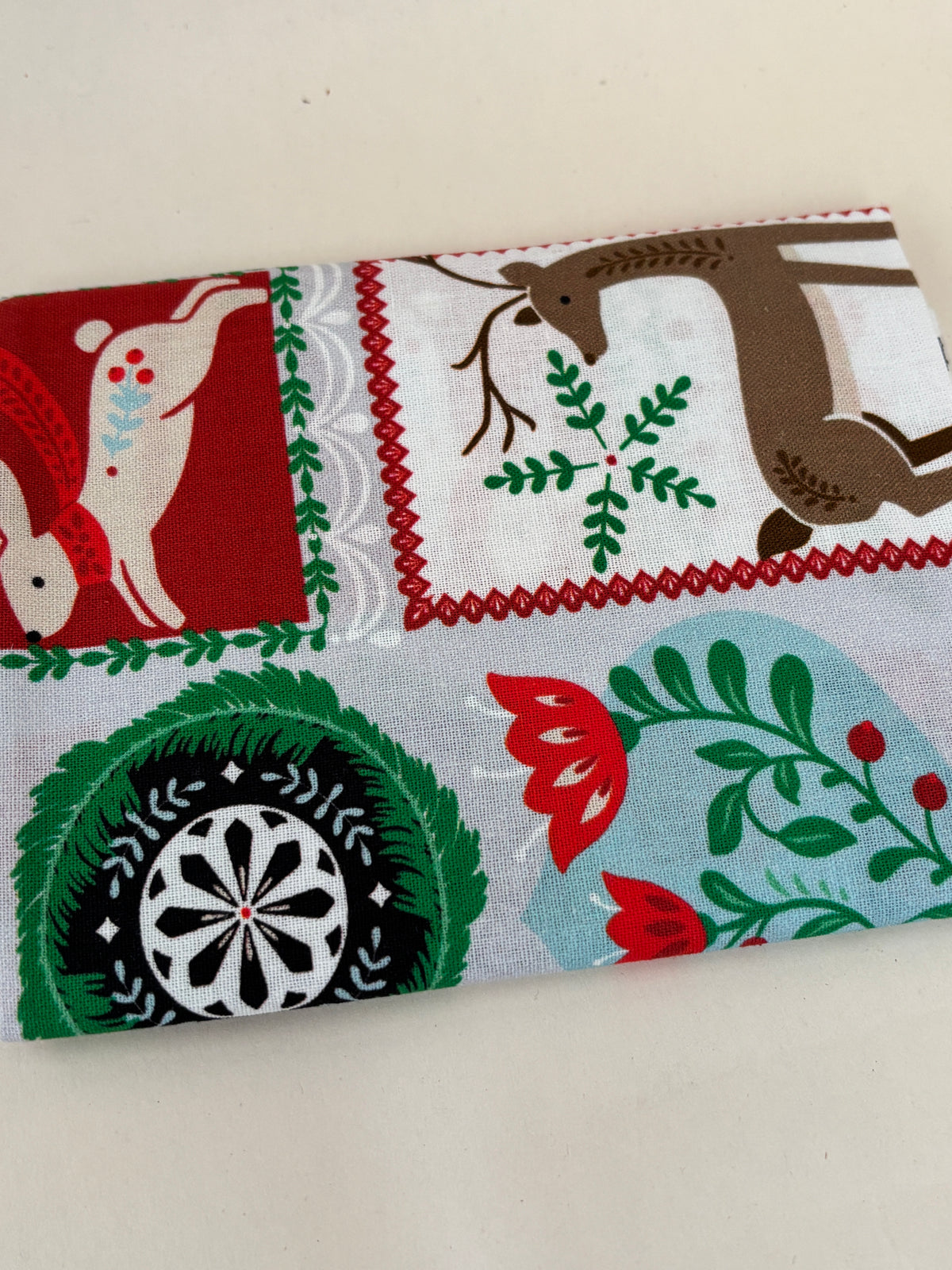 Christmas Animals Patchwork Quilting Fabric