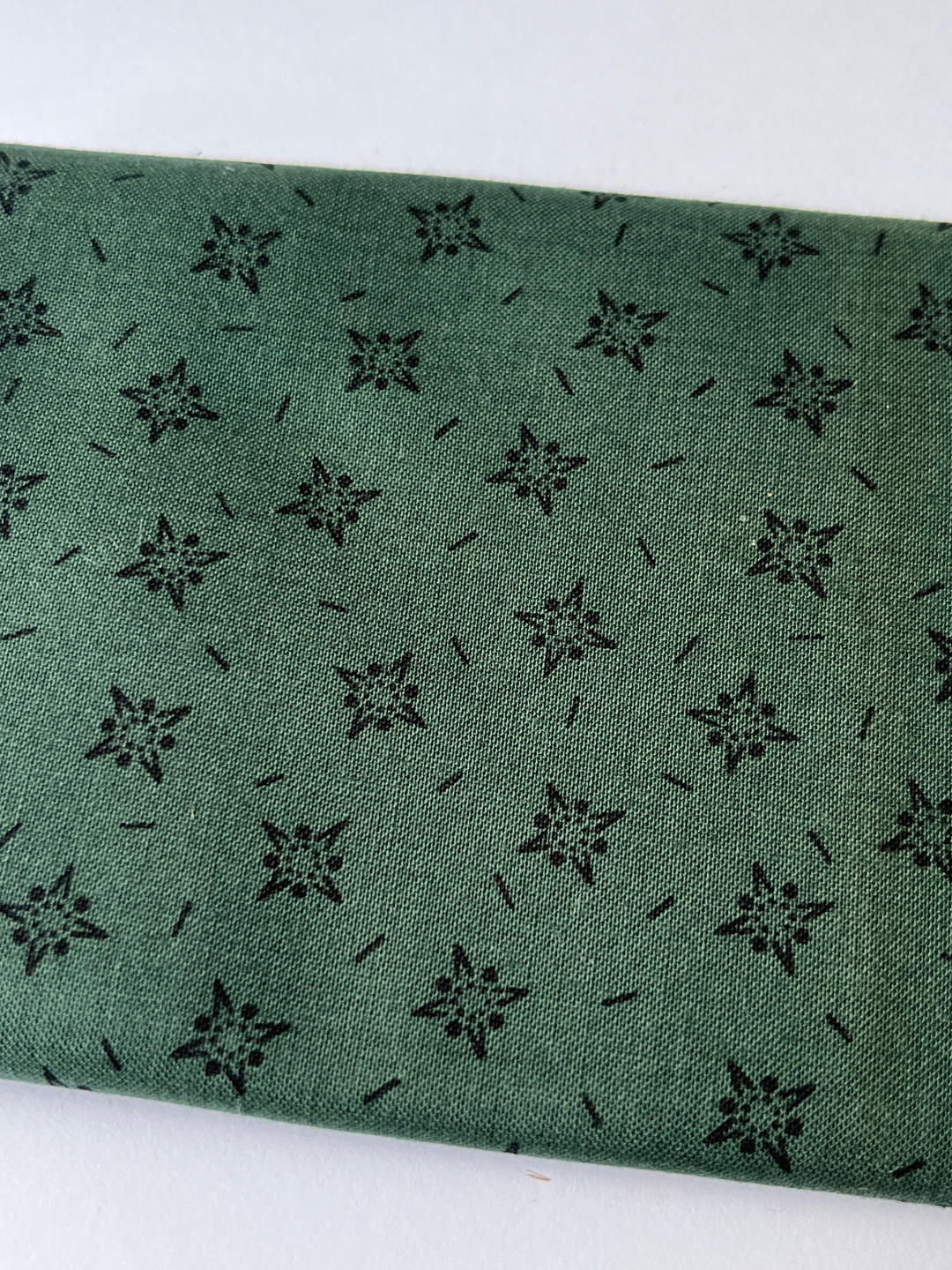 Dark Green Floral Patchwork Quilt Fabric
