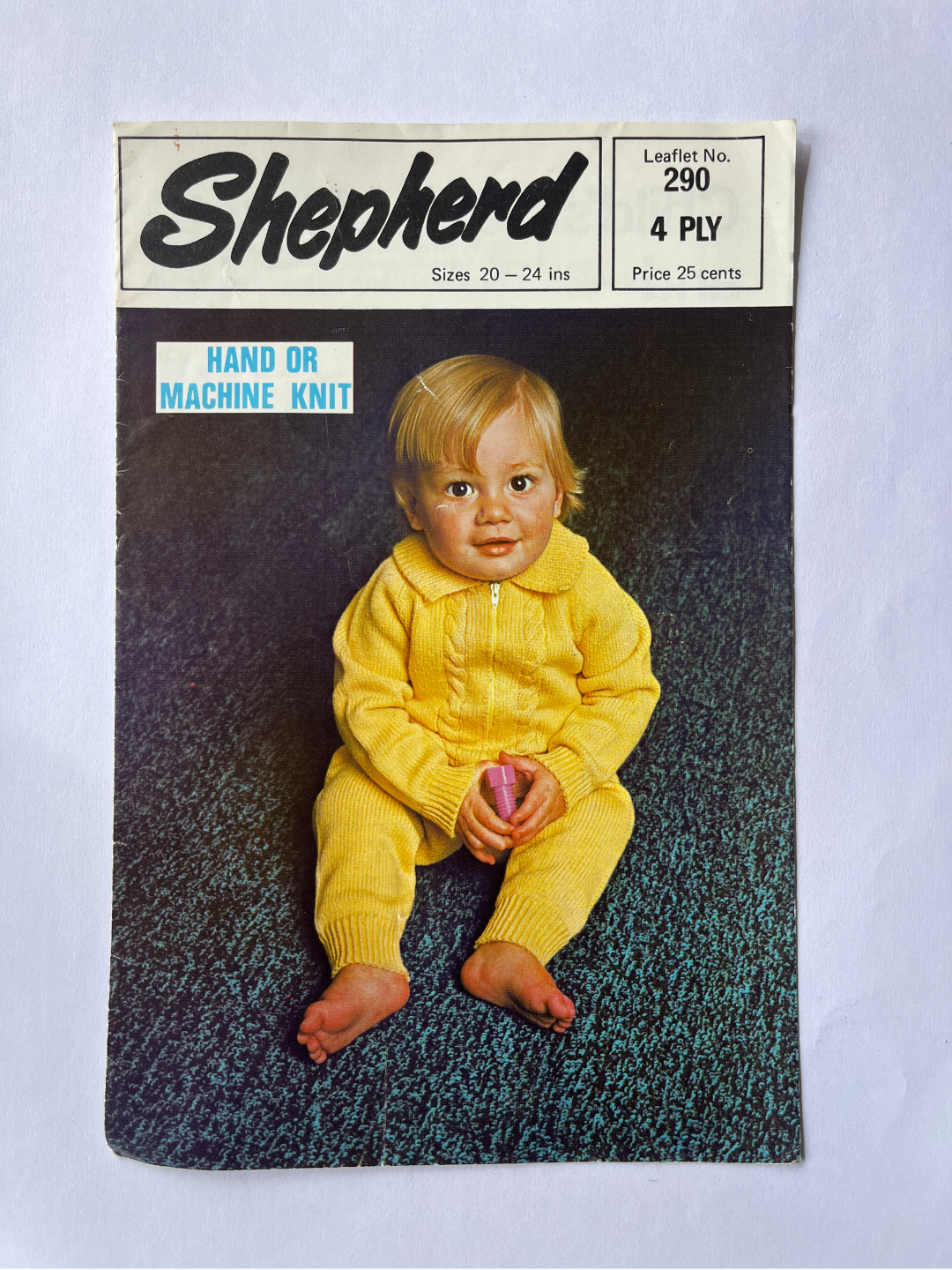 Vintage Shepherd Knitting Pattern 290 - Child's Cable Cardigan, 4 Ply, 20-24in