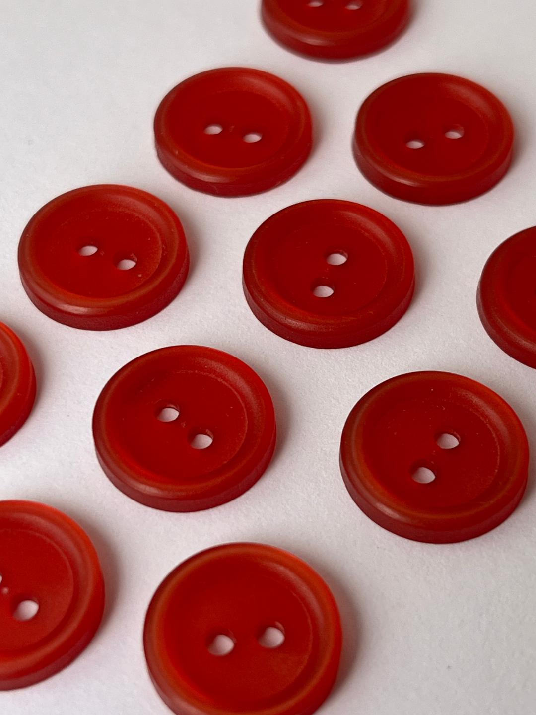 Translucent Red Vintage Buttons