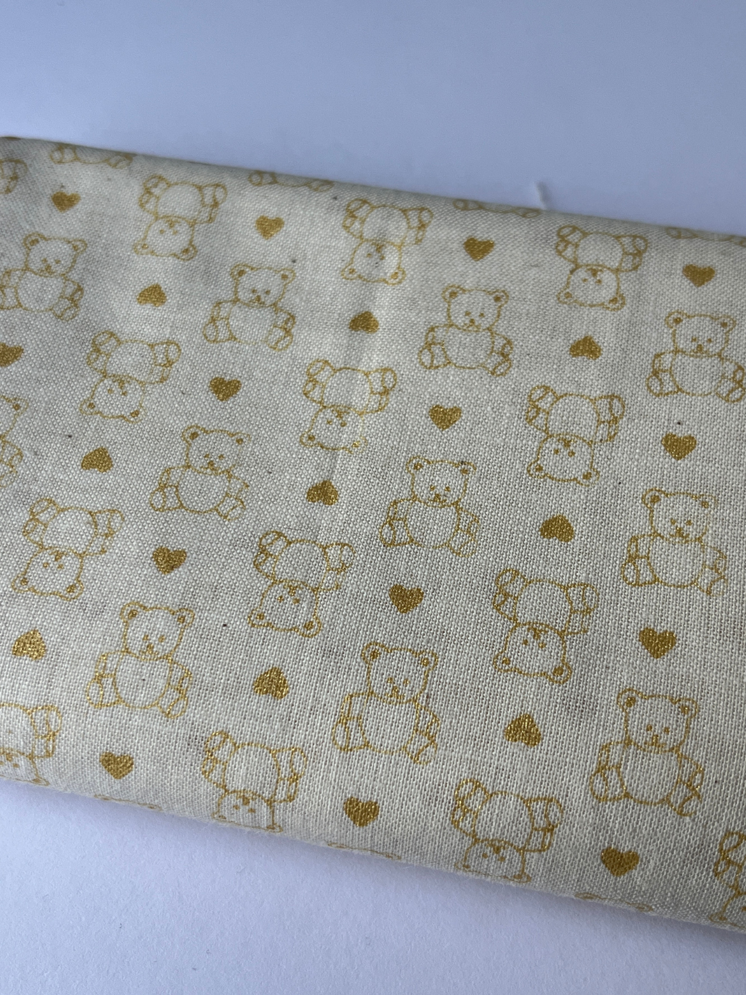 Teddy Love Heart Patchwork Quilt Fabric