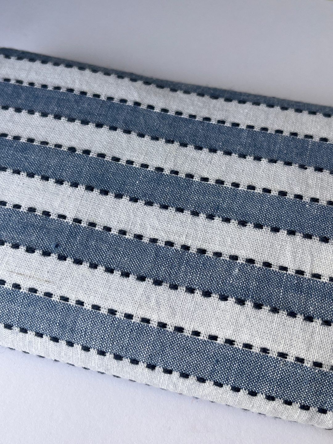 Striped Denim Patchwork Quilt Fabric