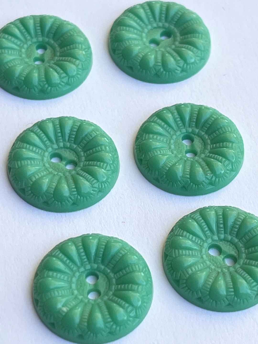 Vintage Green Textured Buttons image 0