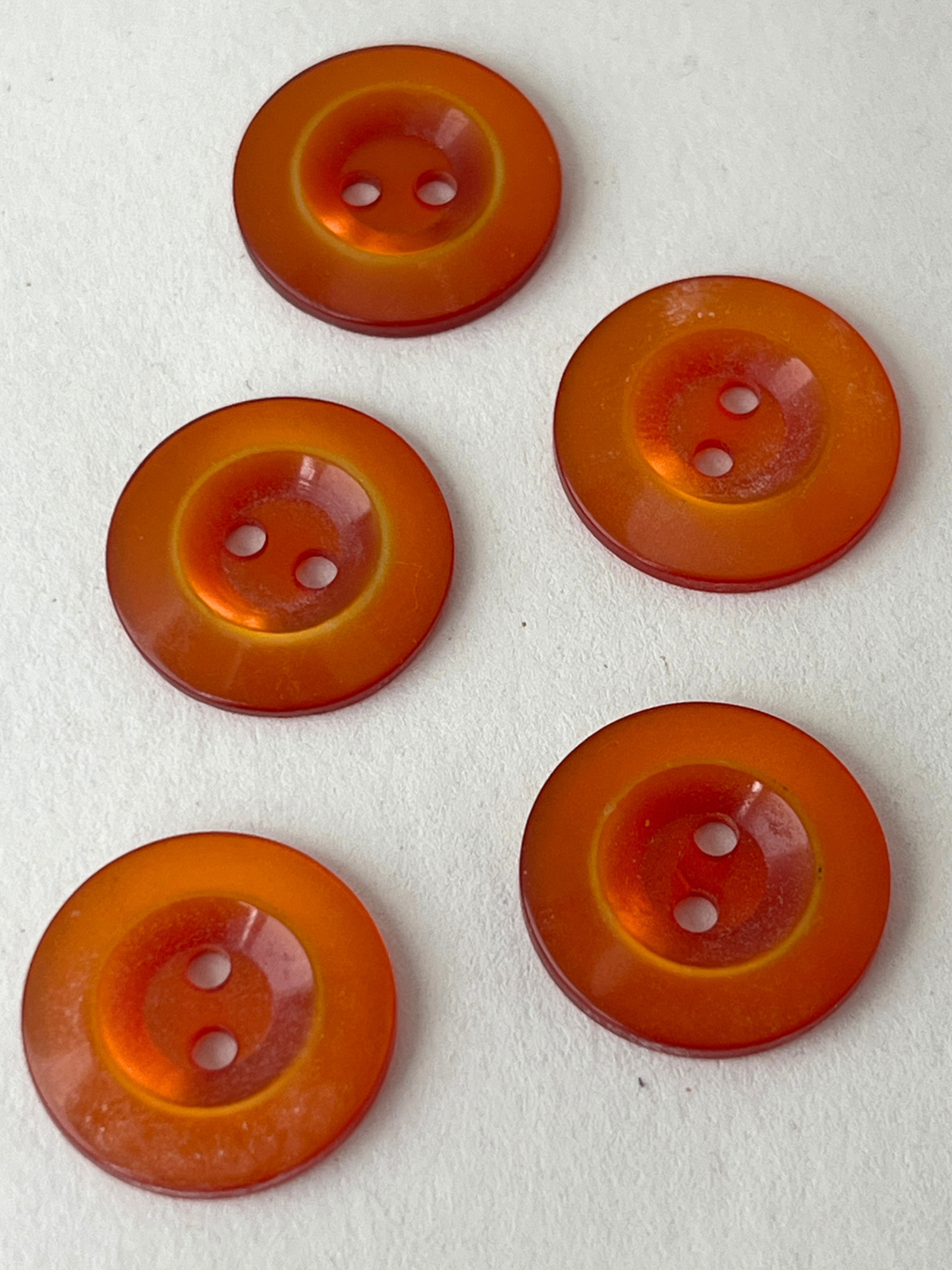 Shiny Orange Vintage Buttons