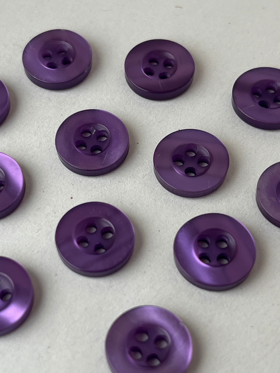 Small Purple Shiny Buttons