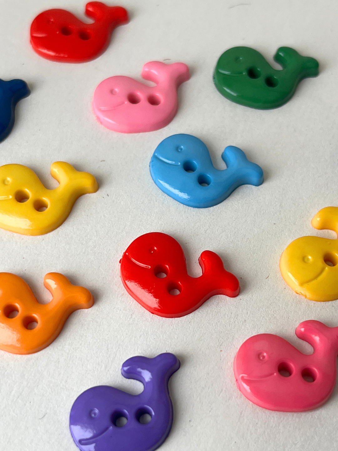 Colourful Whale Buttons