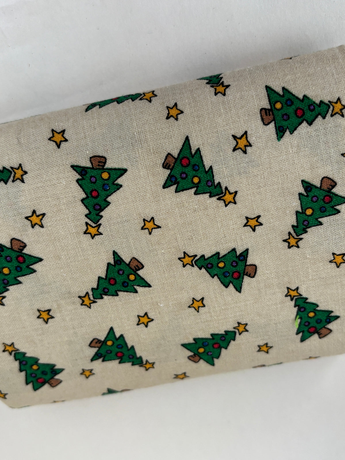 Christmas Tree Illustration Patchwork Quilting Fabric
