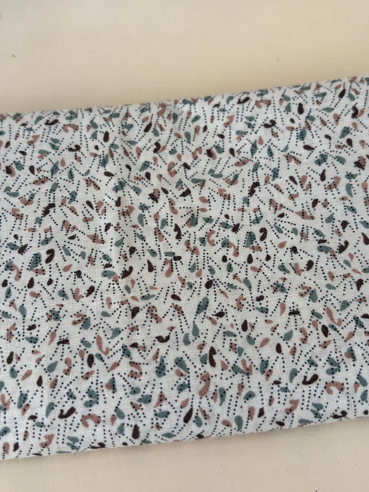 Dots and Leaves Patchwork Quilting Fabric